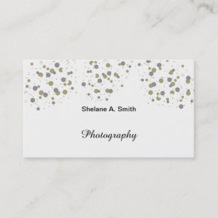 Confetti Gold Blush Modern Dots Business Card