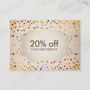 Confetti Gold Coupon Card Voucher Discount Gift