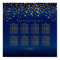 Confetti Gold Dots & Navy Blue Satin Seating Chart