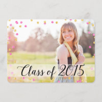 Confetti Gold Pink Photo 2015 Graduation