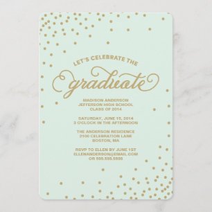Confetti Graduation Party Invitation