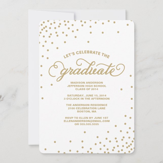 Confetti | Graduation Party Invitation (Front)
