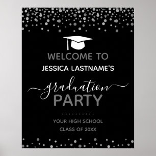 Confetti Graduation Party Welcome  Poster
