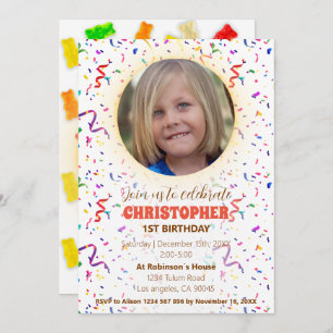 Confetti & Gummies Birthday Invitation