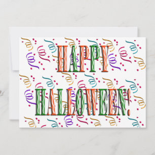 Confetti & Halloween Festival Text Invitation