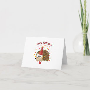 Confetti Happy Birthday Hedgehog Card