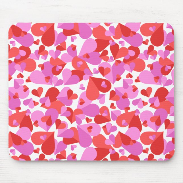 Confetti Hearts Mix Mouse Mat (Front)