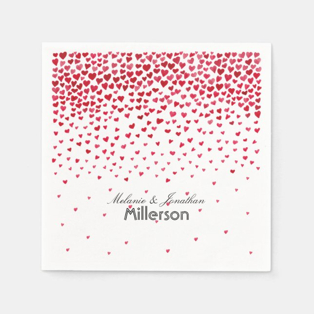 Confetti Hearts Napkin (Front)