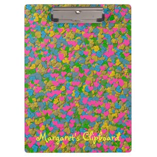 Confetti Hearts Office Clipboard