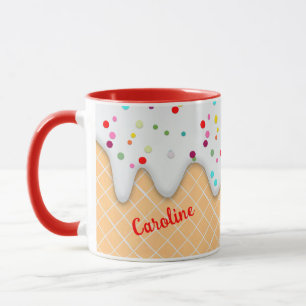 Confetti Icing Waffle Cone Fun Pattern Mug