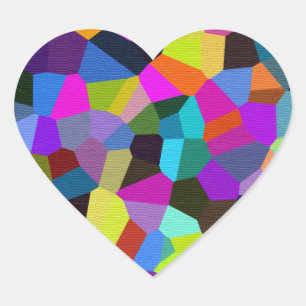 Confetti in Jewel Tones Heart Sticker