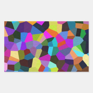Confetti in Jewel Tones Rectangular Sticker