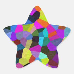 Confetti in Jewel Tones Star Sticker