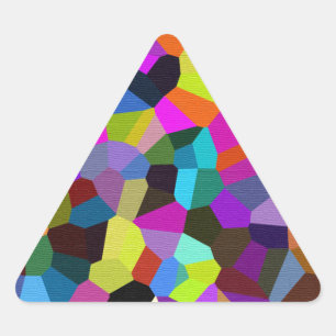 Confetti in Jewel Tones Triangle Sticker