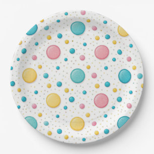 Confetti Joy – Colorful Modern Pattern for Paper P Paper Plate