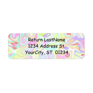 Confetti Labels with Return Address Template
