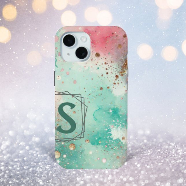 Confetti Magic Monogram Initial Custom Case-Mate iPhone Case (Creator Uploaded)