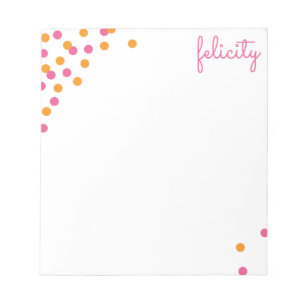 Confetti Name Personalised Notepad