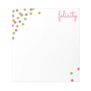 Confetti Name Personalised Notepad