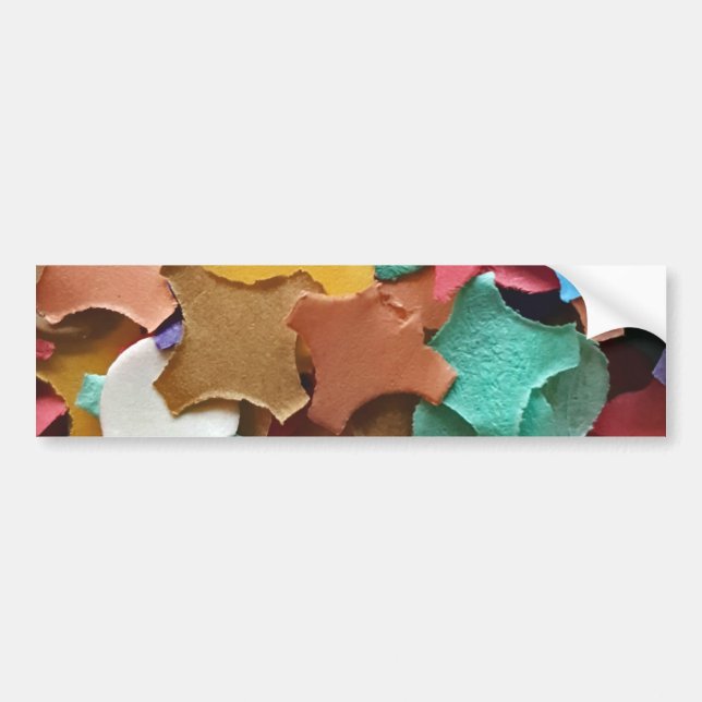 Confetti Party Carnival Colourful Paper Funny Bumper Sticker (Front)