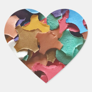 Confetti Party Carnival Colourful Paper Funny Heart Sticker