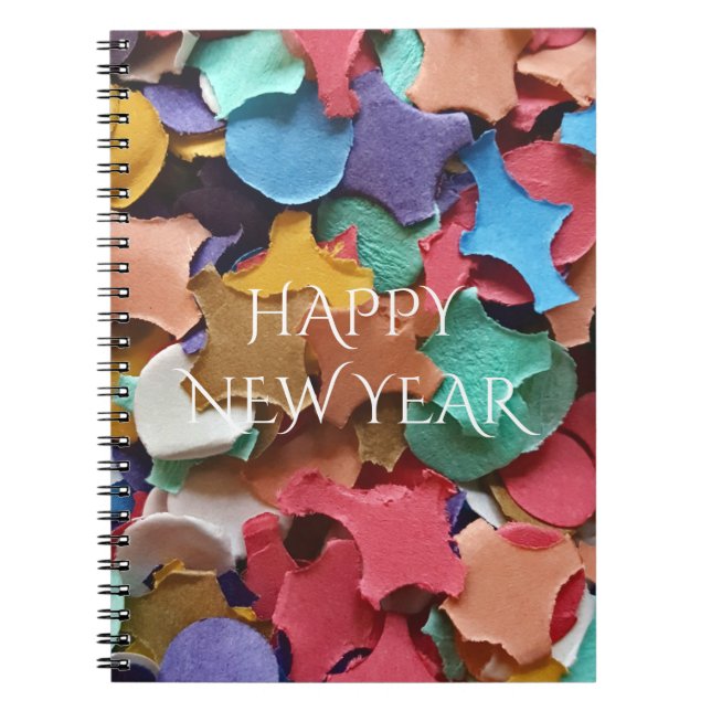 Confetti Party Carnival Colourful Paper Funny Notebook (Front)