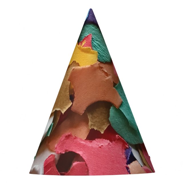 Confetti Party Carnival Colourful Paper Pieces Party Hat (Front)