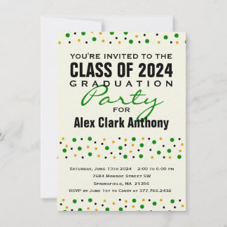 Confetti Party Invitation 2024 Graduation