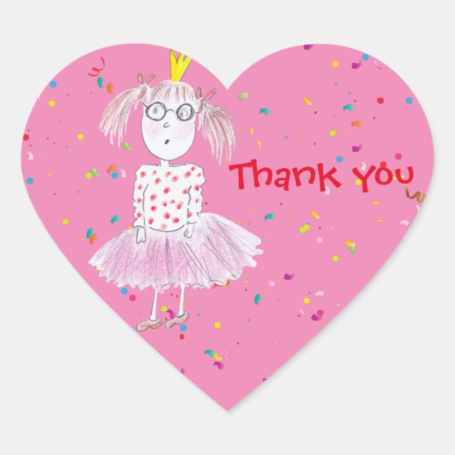 Confetti Party Pink Sticker (Front)