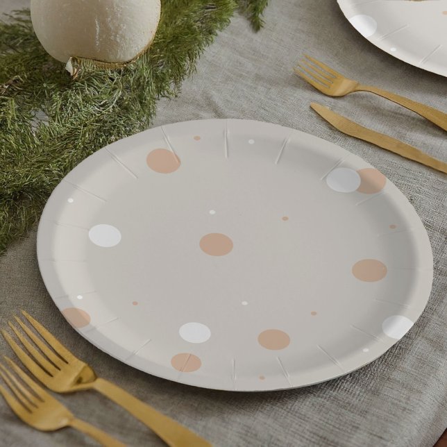 Confetti Party Plates (Chic, minimalist confetti party paper plates.)