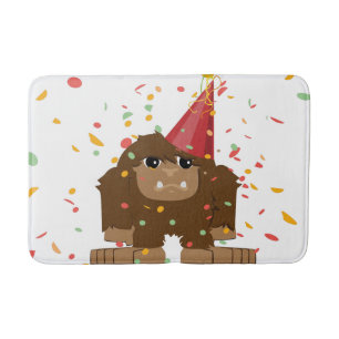Confetti Party Sasquatch Bigfoot Bath Mat