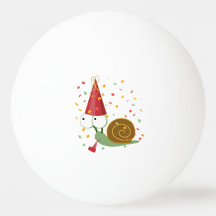 Confetti Party Snail Ping Pong Ball