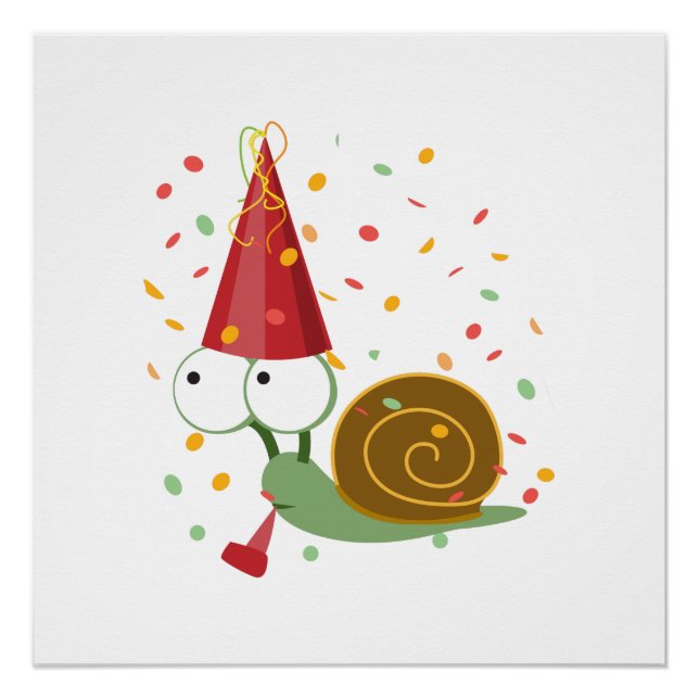Confetti Party Snail Poster (Front)