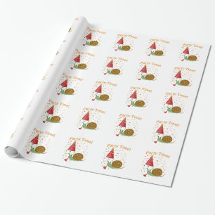 Confetti Party Time! Snail Wrapping Paper