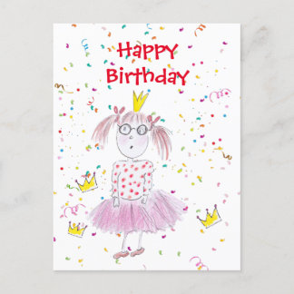 Confetti Party white  Postcard