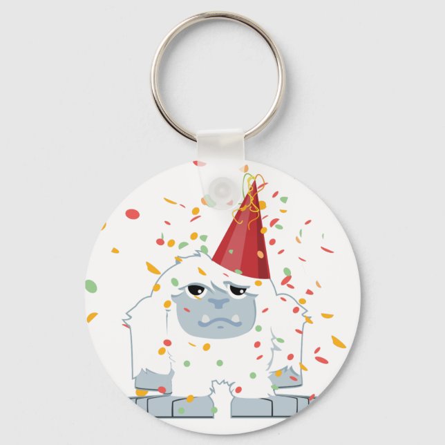 Confetti Party Yeti Key Ring (Front)