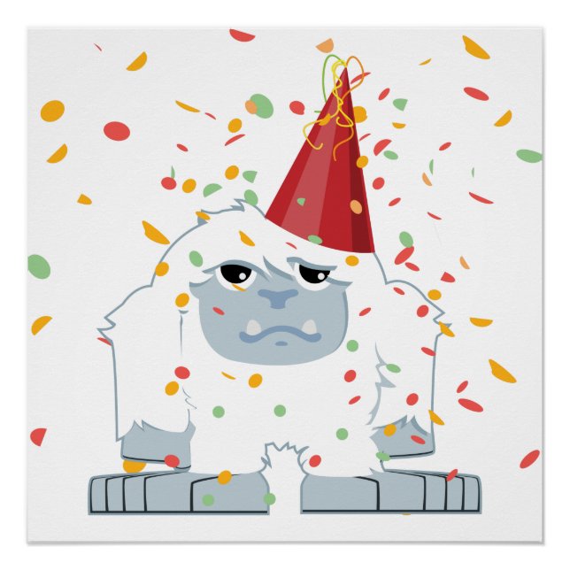 Confetti Party Yeti Poster (Front)