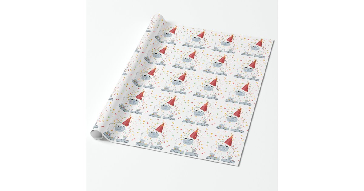 Confetti Party Yeti Wrapping Paper Zazzle