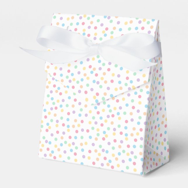 Confetti Pastels (Dots) Favour Box (Front Side)