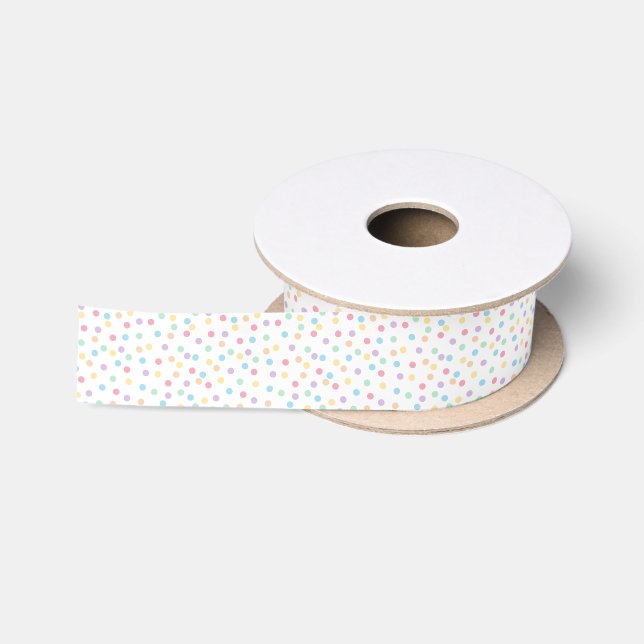Confetti Pastels (Dots) Satin Ribbon (Spool)
