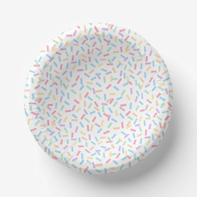 Confetti Pastels (Sprinkles) Paper Plate (Front)