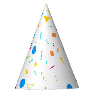 Confetti Patterned Paper Party Hat