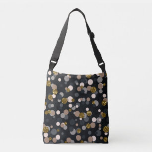 Confetti Peach, Maple, Grey and Gold Glitter Crossbody Bag