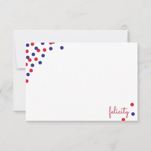 Confetti Personalised Note Cards (Front)