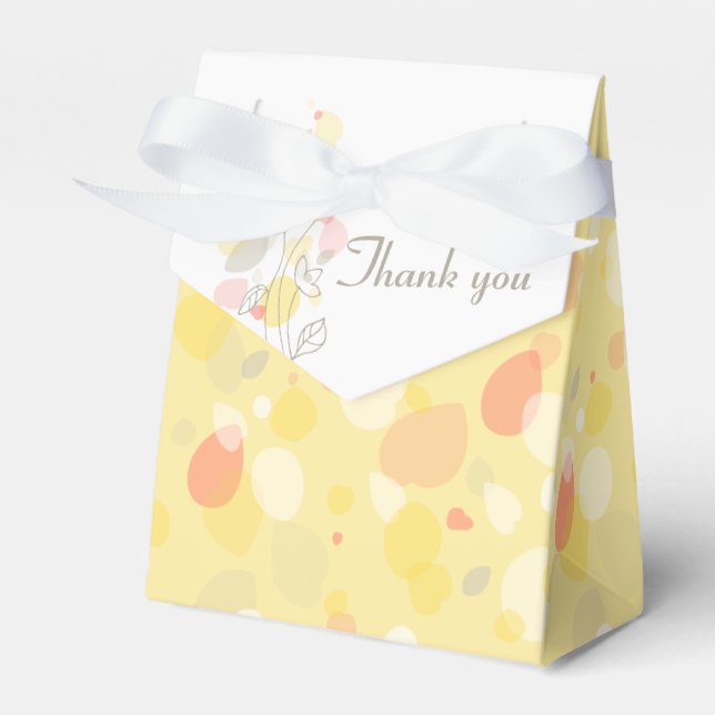 Confetti petal flowers thank you wedding favour bo box (Front Side)