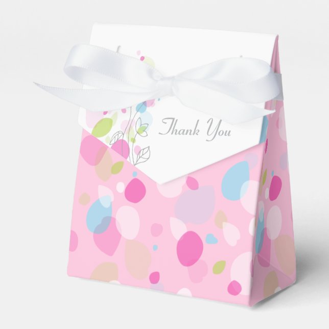 Confetti petal flowers thank you wedding favour bo favour box (Front Side)