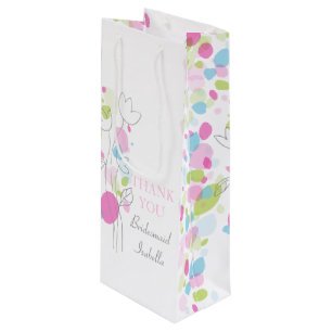 Confetti petals wedding Bridesmaid favour wine bag