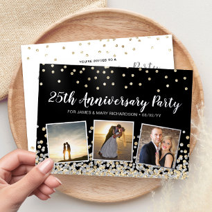 Confetti Photo Collage 25th Anniversary Party