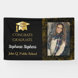 Confetti Photo Congrats Graduate Name   School Banner