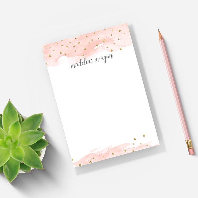 Confetti Pop | Blush | Personalised Post-it Notes (Creator Uploaded)